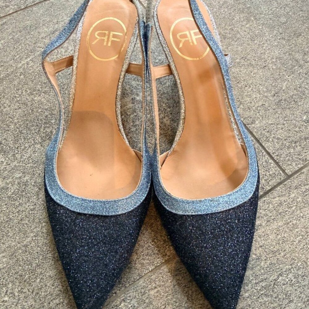 Pretty Party Glitter Slingback Heels